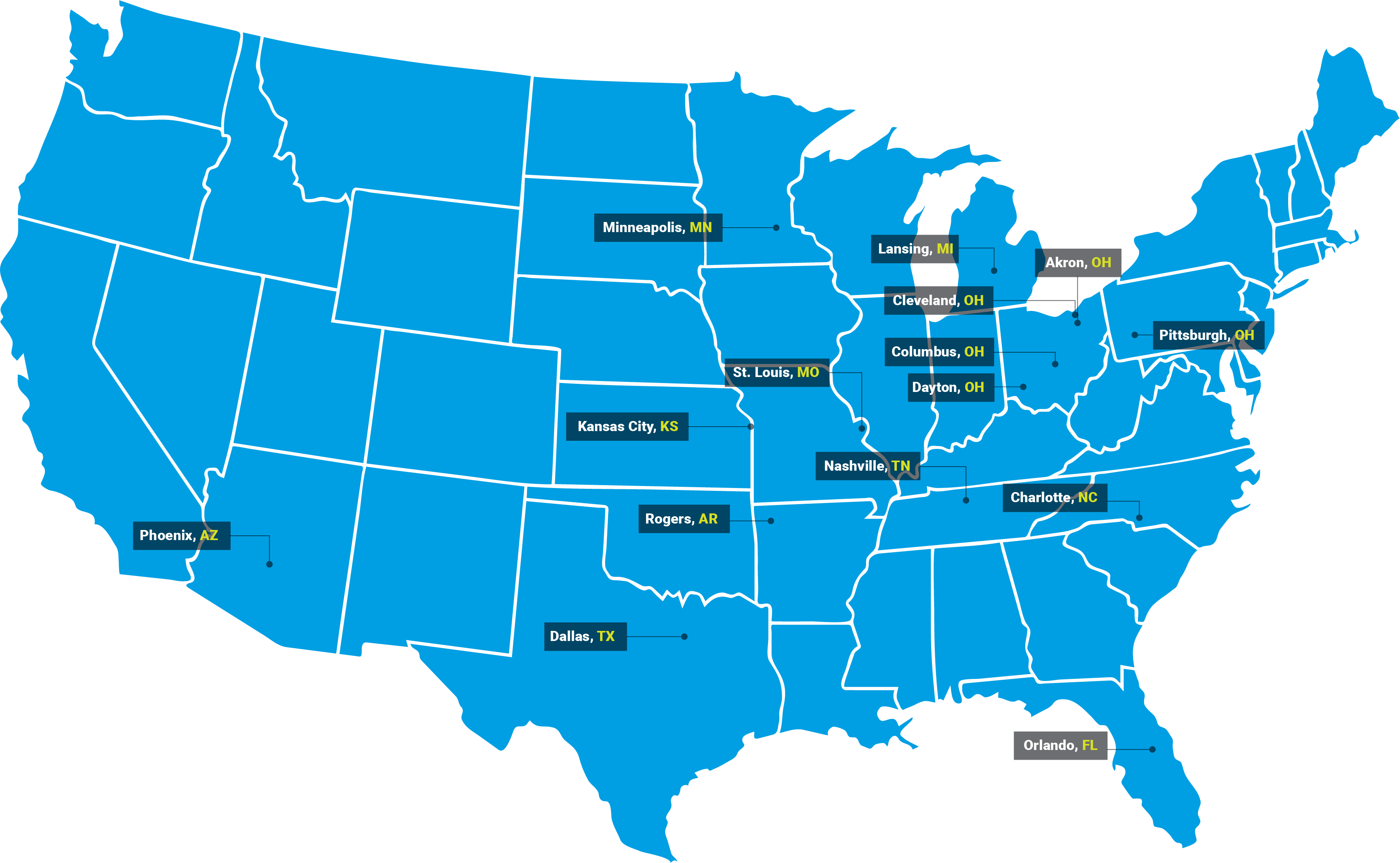 CESO Office Locations Map